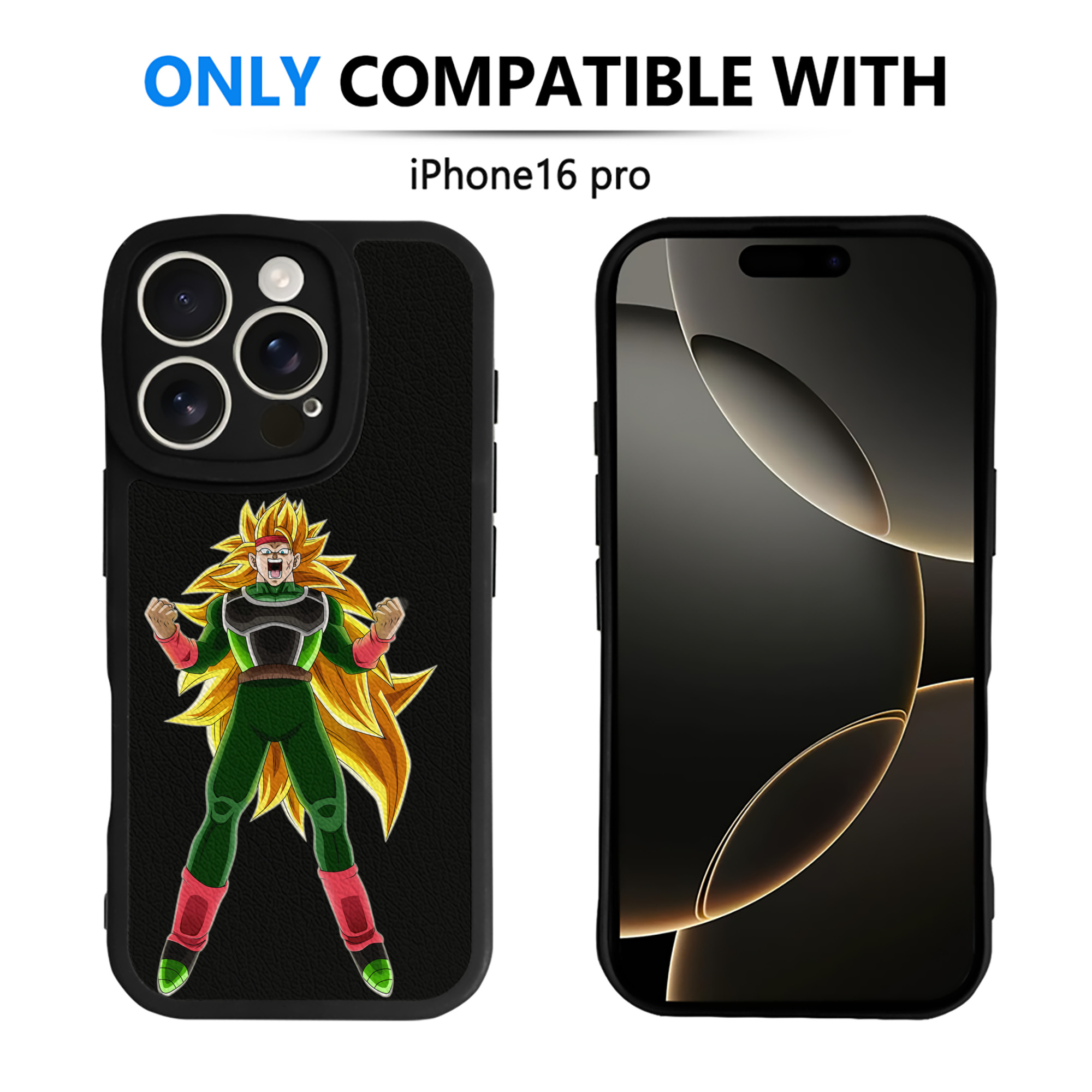 （画像用） ドラゴンボール ブロリー DRAGON BALL Broli 【iPhone 16シリーズ対応】シリコンスマホケース（レザー調） 材質：シリコン